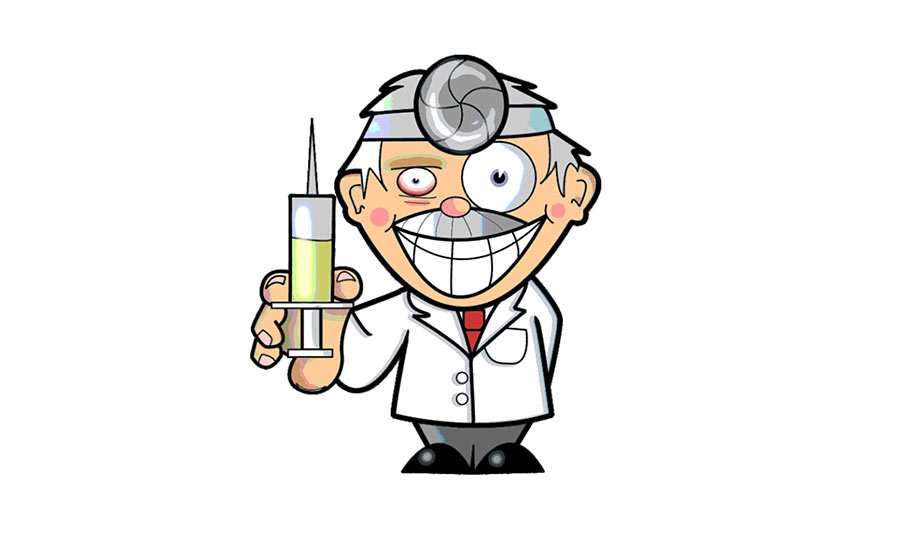 injection doctor cartoon