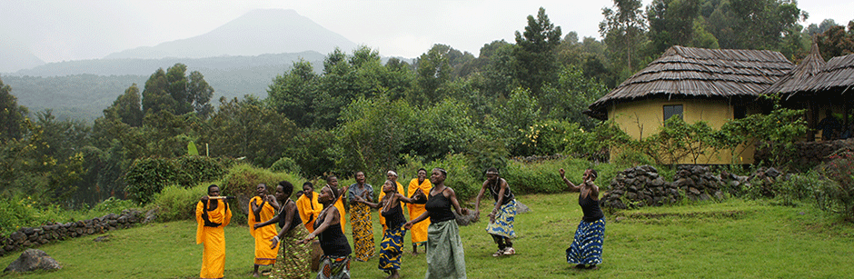 Mount Gahinga Lodge Mgahinga Uganda. Traditional Batwa dancing
