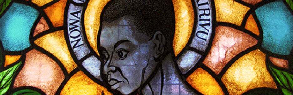 Namugongo Martyrs Day Uganda. Catholic Basilica stained glass