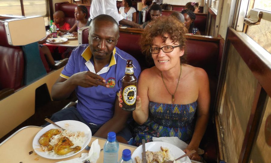 Tusker lunch aboard Lunatic Express Nairobi Mombasa