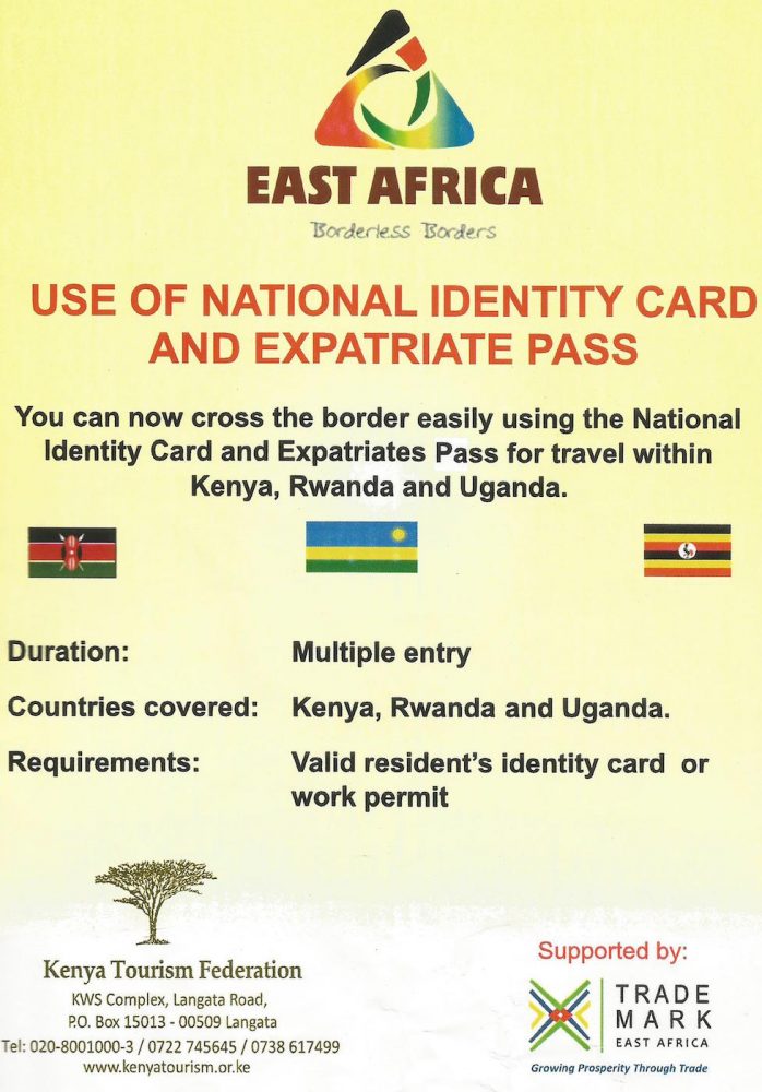 Advice to nationals, East African residents: use National ID or work permit to travel Kenya, Rwanda Uganda