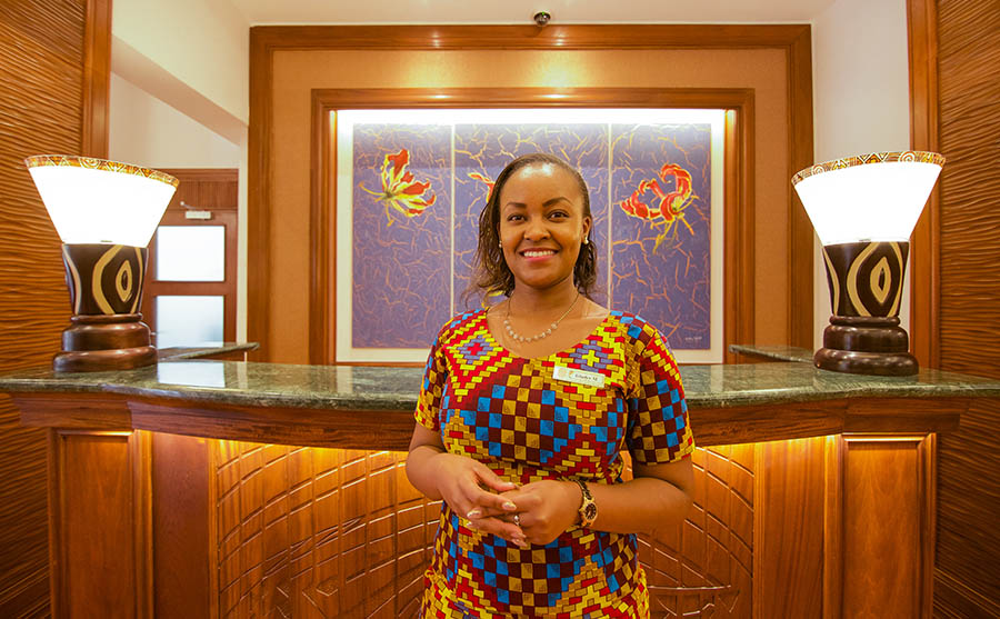 welcome Nairobi Serena Hotel reception 2019