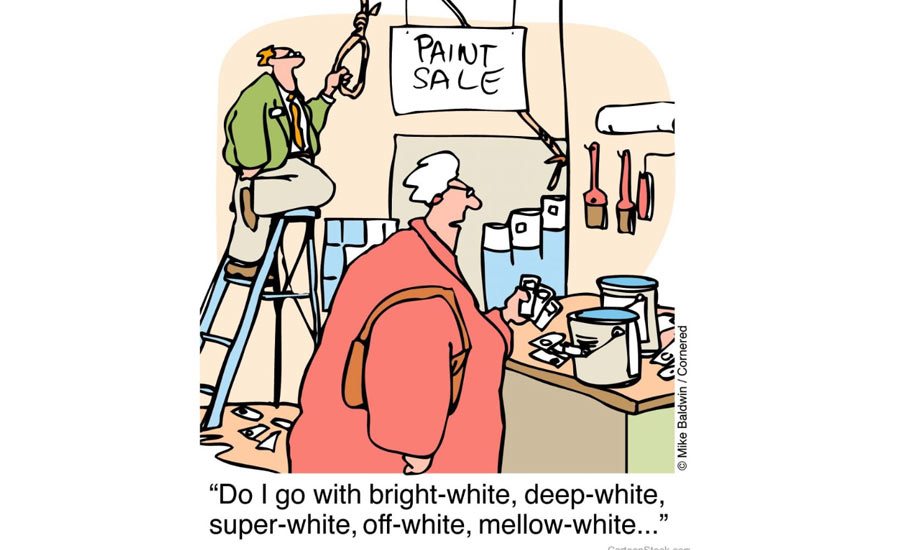 any colour as long as it's white. cartoon