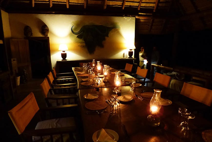Candlelit dinner. Semliki Safari Lodge Uganda. Charlotte Beauvoisin