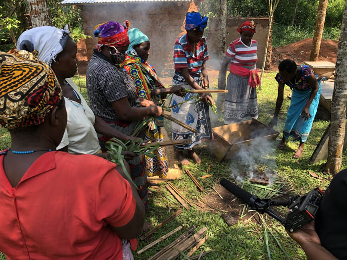 Community bee hives. Kibale Uganda. NatGeo. George Owoyesigire UWA