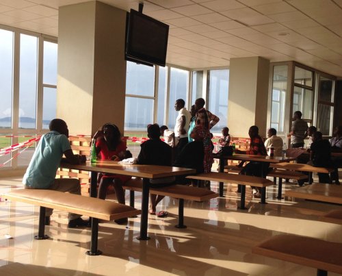 cafe, Entebbe International Airport Uganda. Diary of a Muzungu