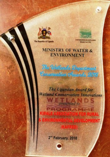 KAFRED Uganda win Wetlands Conservation Innovation Award 2008. conservation Uganda