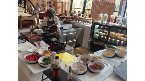 Kigali Marriott 5 star hotel Rwanda omelette station