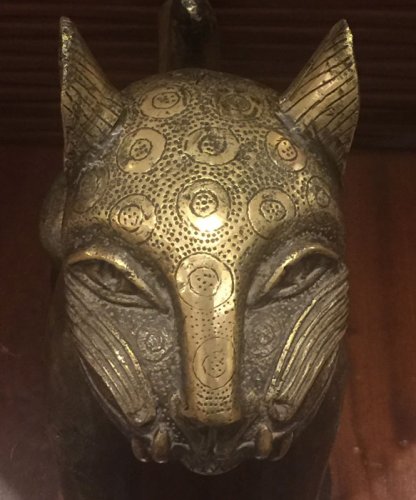 Nairobi Serena Hotel. African culture tour. Bronze leopard Benin