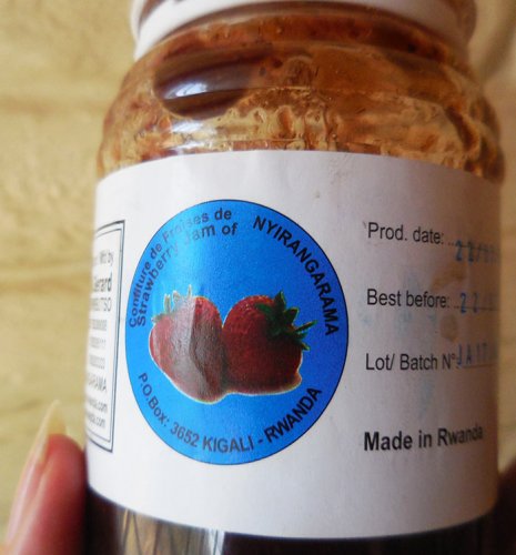 Nyirangarama strawberry jam. Made in Rwanda