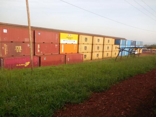 Containers seen from Rift Valley Railways Kampala train. PHOTO Diary of a Muzungu