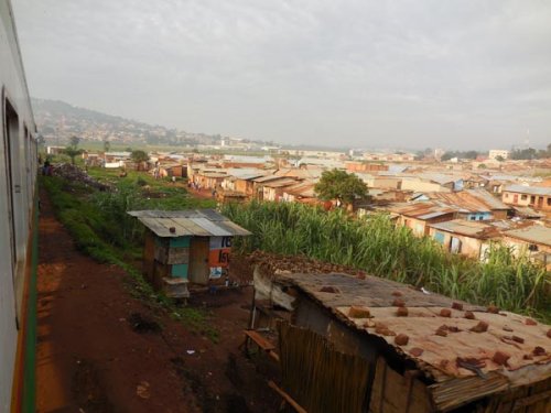 Rift Valley Railways Kampala train slum view. PHOTO Diary of a Muzungu
