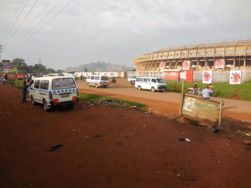 Rift Valley Railways Kampala train passes Namboole Stadium. PHOTO Diary of a Muzungu