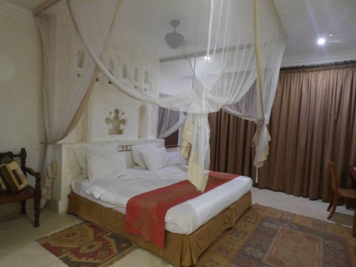 Swahili Beach Resort suite. Luxury beach hotel Kenya