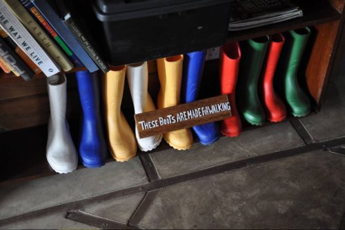 Colourful gumboots for all the family. The Observatory, luxury cabin accommodation Queen Elizabeth Uganda