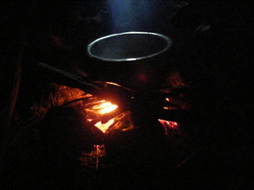 Campfire on Mount Elgon, hiking, Uganda 