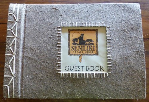 guest book. Semliki Safari Lodge Uganda. Charlotte Beauvoisin