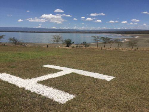 helipad. Lake Elmenteita Serena Camp. Diary of a Muzungu